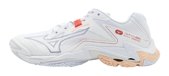 Mizuno Wave Lightning Z8 (24) Women's Indoor shoes (White/Aleutian/Cloud Pink)