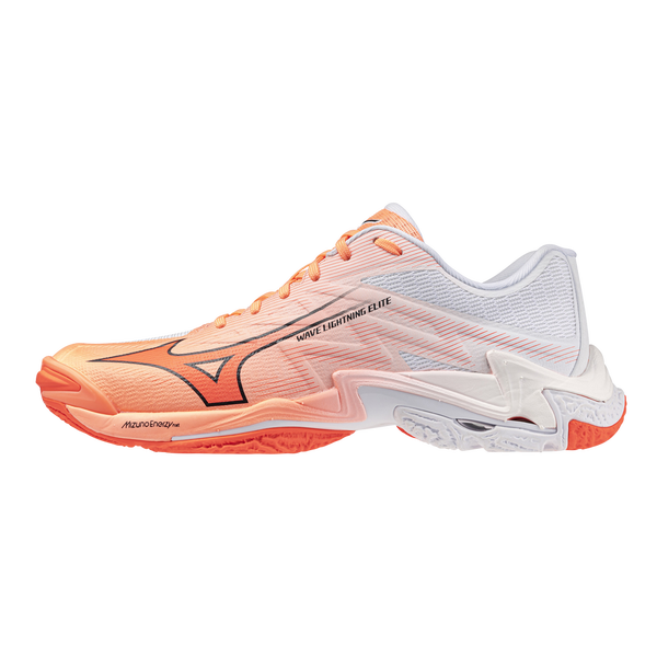 Mizuno Wave Lightning Elite (26) Men's Indoor Shoes (Flamingo Coral/lava Orange/white)